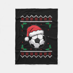 Cobertor De Velo Papais noeis de Natal Futebol Xmas Feio Rapazes