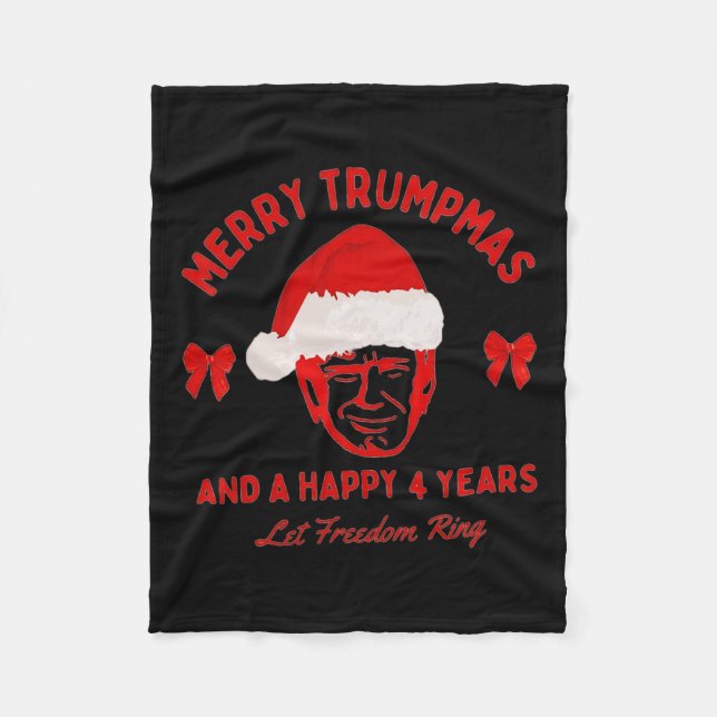 Cobertor De Velo Papais noeis de Trumpmas de feliz espetam pijamas  (Frente)