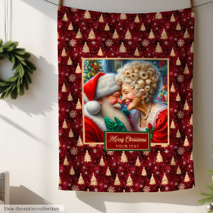 Cobertor De Velo Papais noeis Dourados do Burgundy Blanket Blanket