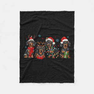 Cobertor De Velo Papais noeis Engraçados Dachshund Natal Dachshund