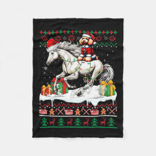 Cobertor De Velo Papais noeis Poodle Riding Horse