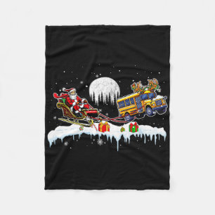 Cobertor De Velo Papais noeis Reindeer School Bus Equipe De Driver