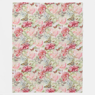 Cobertor De Velo Papel de Parede Floral Vintage - Padrão Sem Costur