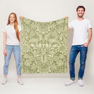Cobertor De Velo Papel de Parede Girassol de William Morris Vintage