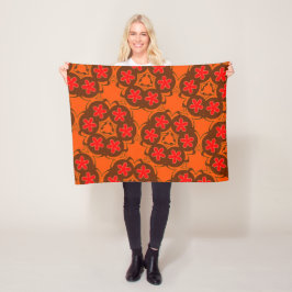 Cobertor De Velo papel de parede retrô laranja 1970