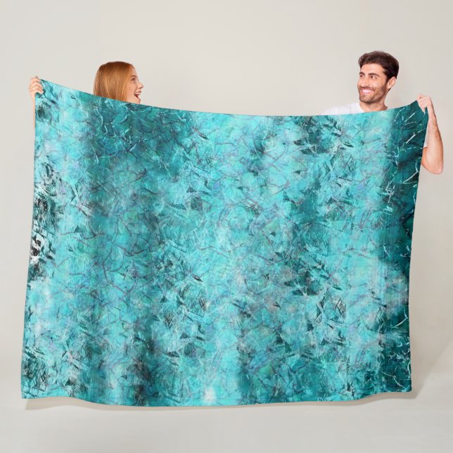 Cobertor De Velo Papel néon azul amassado (In Situ)