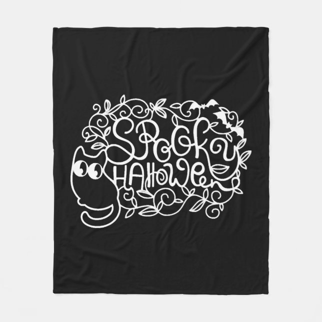 Cobertor De Velo Papercut Halloween Spooky Halloween (Frente)