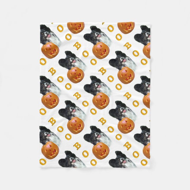 Cobertor De Velo Papillon Halloween BOO (Frente)