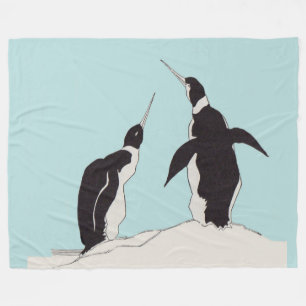Cobertor De Velo par de pinguins