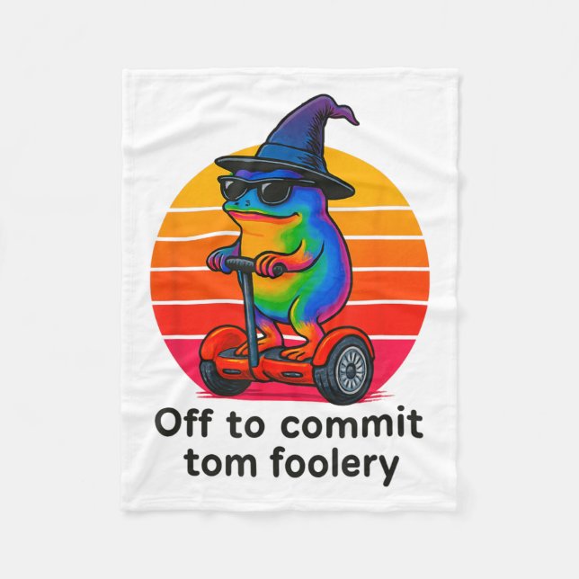 Cobertor De Velo Para Começar Tom Foolery Engraçado Sapo Sarcasm Me (Frente)