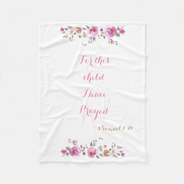 Cobertor De Velo Para esta criança eu prayed (Frente)