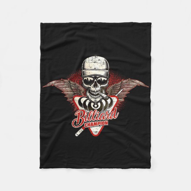 Cobertor De Velo Para Jogadores De Campeão Bilhares - Peles De Asas (Frente)
