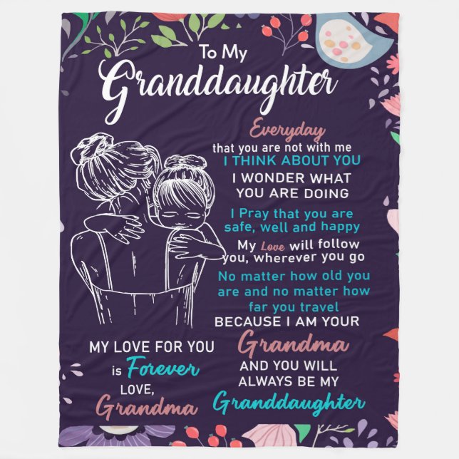 Cobertor De Velo Para Minha Avó Presente Da Vovó, Flor Lover (Frente)