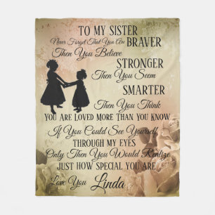 Cobertor De Velo Para Minha Irmã Personalizar O Fleece Blanket