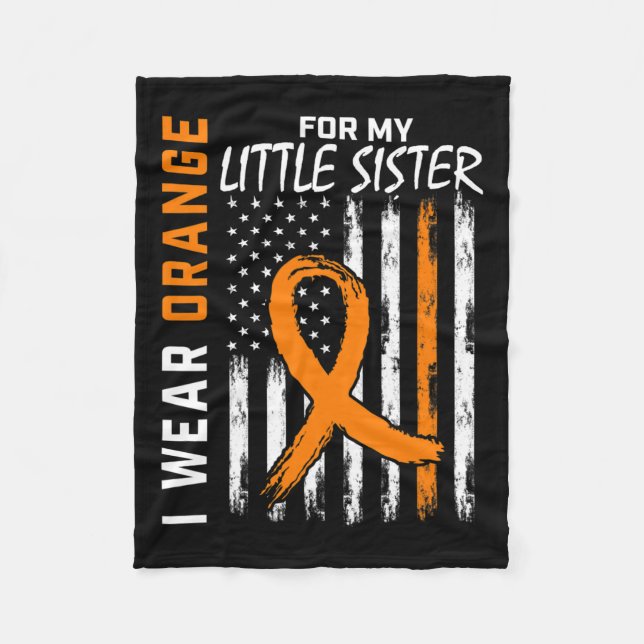 Cobertor De Velo Para minha irmãzinha Leucemia Cancer Sensibilizaçã (Frente)