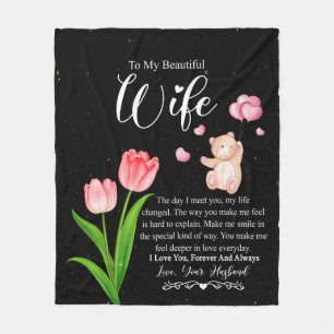 Cobertor De Velo Para Minha Linda Esposa Do Presente De Flor Marido