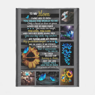 Cobertor De Velo Para Minha Mãe Borboleta De Girassol, Presente Em