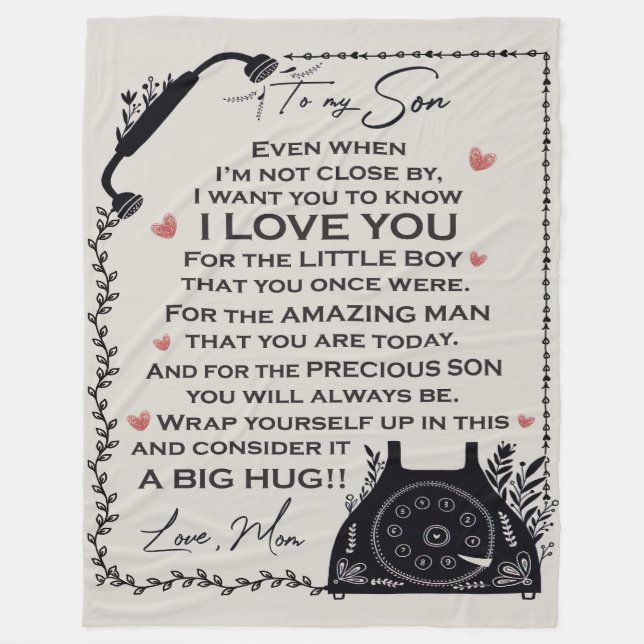 Cobertor De Velo Para o meu filho, presente para o filho (Frente)