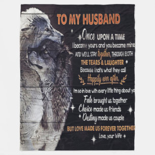 Cobertor De Velo Para o meu marido Design Citações De Amor Para