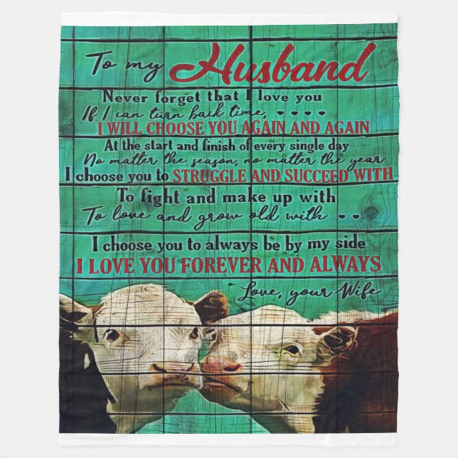 Cobertor De Velo Para o meu marido | Família Cute Presente (Frente)