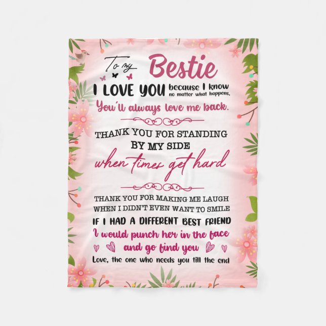 Cobertor De Velo Para os meus melhores amigos para sempre  (Frente)