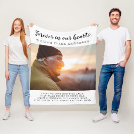 Cobertor De Velo Para sempre em nossos corações Foto Poem Tribute B
