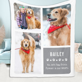 Cobertor De Velo Para sempre na Colagem Fotográfica do Pet Memorial