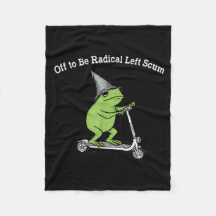 Cobertor De Velo Para ser escória radical de esquerda meme de sapo