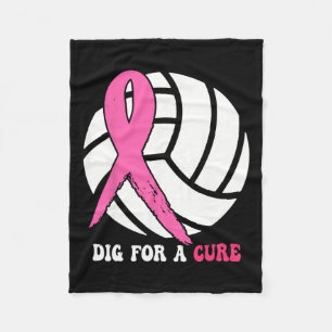 Cobertor De Velo Para um Cancer de mama puro rosa de vôlei