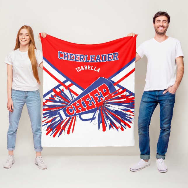 Cobertor De Velo Para um 📣 Cheerleader - Azul, Branco e Vermelho (In Situ)