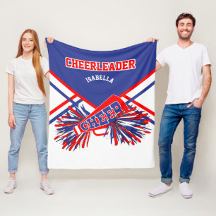 Cobertor De Velo Para um 📣 Cheerleader - Azul, Branco e Vermelho