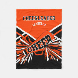 Cobertor De Velo Para um 📣 Cheerleader - Laranja, Preto e Branco