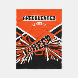 Cobertor De Velo Para um 📣 Cheerleader - Laranja, Preto e Branco