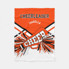Cobertor De Velo Para um 📣 Cheerleader - Laranja, Preto e Branco