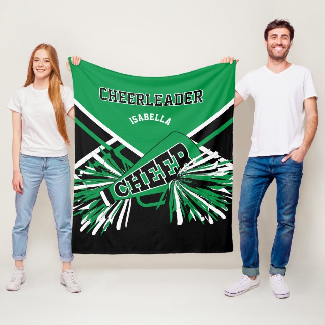 Cobertor De Velo Para um Cheerleader 📣 - Verde, Branco e Preto (In Situ)