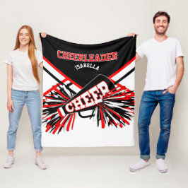 Cobertor De Velo Para um 📣 Cheerleader - Vermelho, Branco e Preto