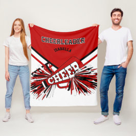 Cobertor De Velo Para um 📣 Cheerleader - Vermelho, Branco e Preto