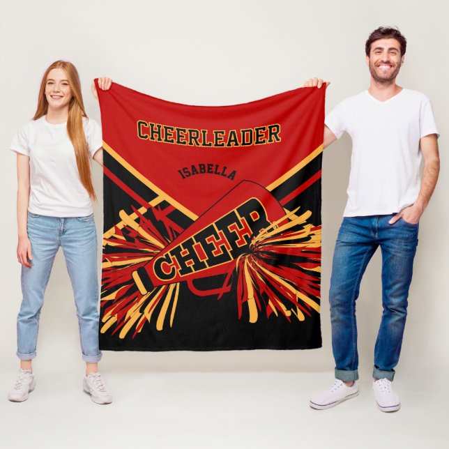 Cobertor De Velo Para um Cheerleader 📣 - Vermelho escuro, Dourado  (In Situ)