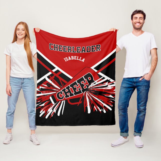 Cobertor De Velo Para um Cheerleader 📣 - Vermelho, Preto e Branco (In Situ)