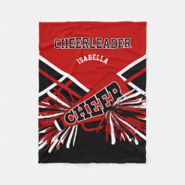 Cobertor De Velo Para um Cheerleader 📣 - Vermelho, Preto e Branco