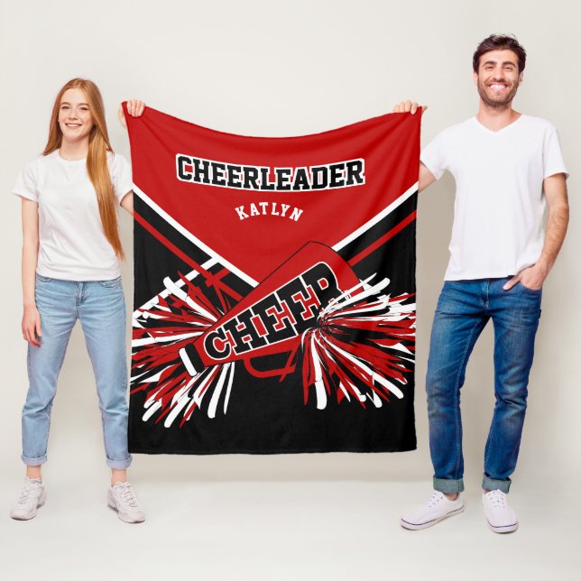 Cobertor De Velo Para um Cheerleader 📣 - Vermelho, Preto e Branco  (In Situ)