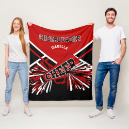 Cobertor De Velo Para um Cheerleader 📣- Vermelho, Preto e Branco 2