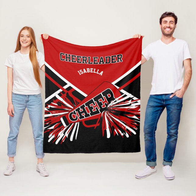 Cobertor De Velo Para um Cheerleader 📣- Vermelho, Preto e Branco 2 (In Situ)