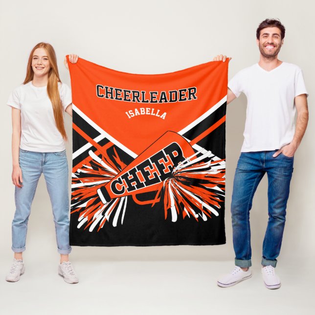 Cobertor De Velo Para uma líder de torcida 📣 - Laranja, Preto e Br (In Situ)