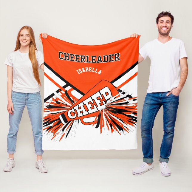 Cobertor De Velo Para uma líder de torcida 📣 - Laranja, Preto e Br (In Situ)