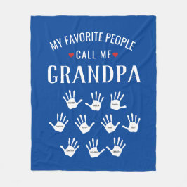 Cobertor De Velo Para vovô com nomes de Netos personalizados