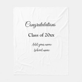 Cobertor De Velo Parabéns de graduação simples, adicionar classes m