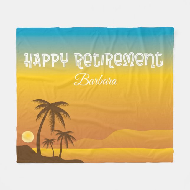 Cobertor De Velo Parabéns pela cena da praia (Frente (Horizontal))