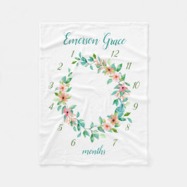 Cobertor De Velo Paradise Floral Baby Girl Mensal