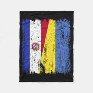Cobertor De Velo Paraguai Ucrânia Meia Bandeira Paraguaio Ucraniano